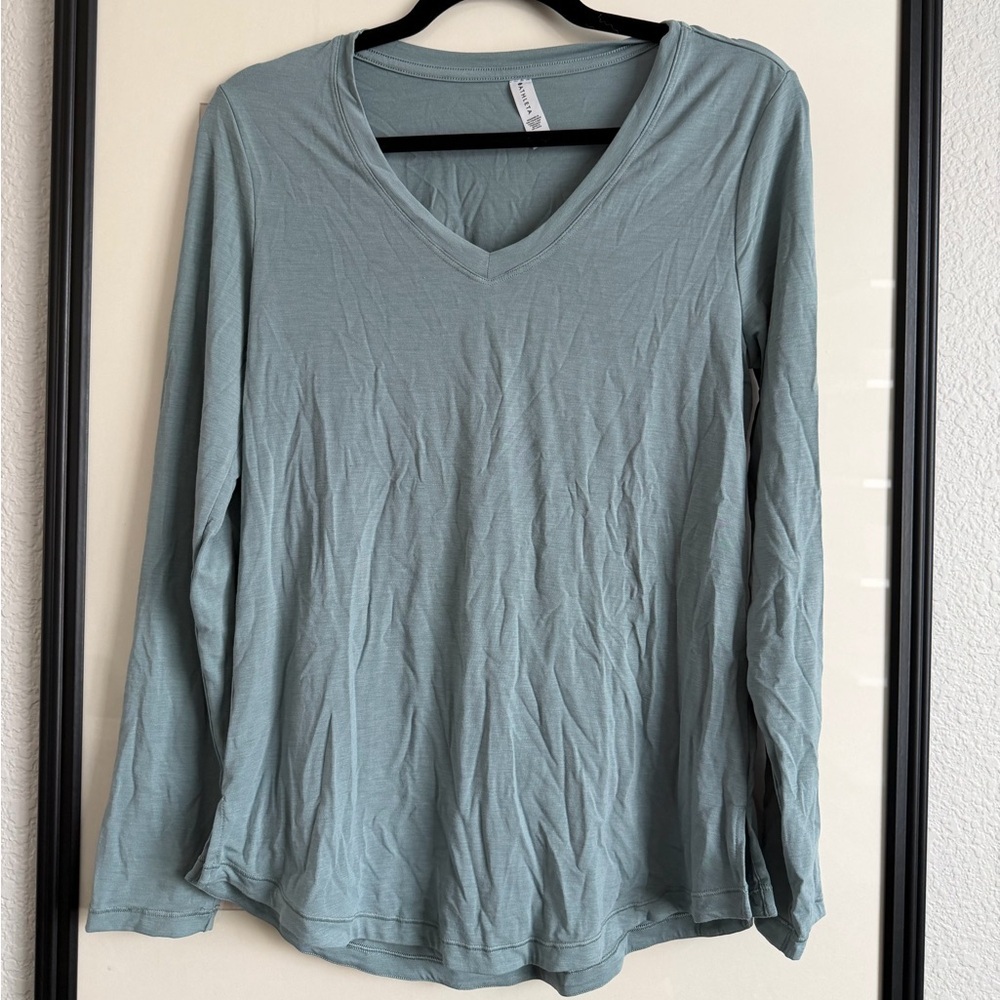 Athleta Women's V-Neck Long Sleeve Top - Teal